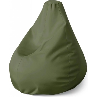 Sablio Sedací vak Pear Vojenská zelená Sablio 70 x 95 x 15 cm