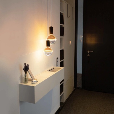 Segula LED globe Illusion, E27 G125 modrá/jantarová 5W 1900K stmívání 55122