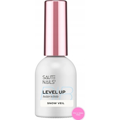 Saute Nails stavební gel na Nehty v Lahvičce BiB Level Up Snow Veil 8ml