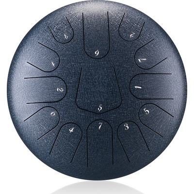 Tongue drum 12" 30cm 13 tónov C-dur Tmavomodrý zliatina titánu a ocele s príslušenstvom