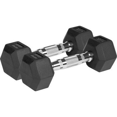 REBEL ACTIVE HEX pogumované litinové činky 2 x 3 kg