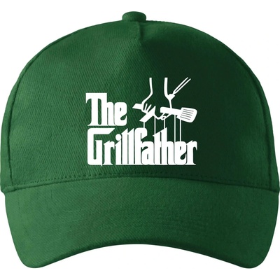 The Grillfather so zahnutým šiltom a látkovou sponou Fľaškovozelená