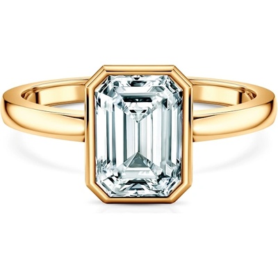SAVICKI Годежен пръстен Pure: злато, лабораторен диамант с шлифовка "смарагд