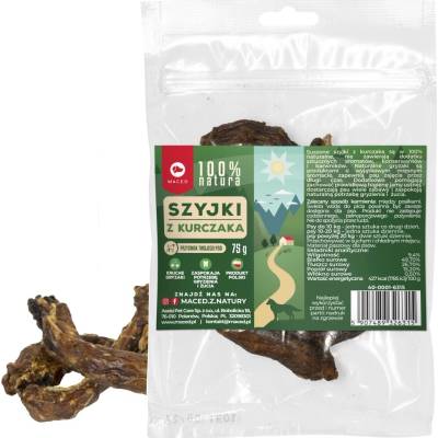 Maced 100 % prírodné kuracie krčky na hryzenie pre psa 75 g