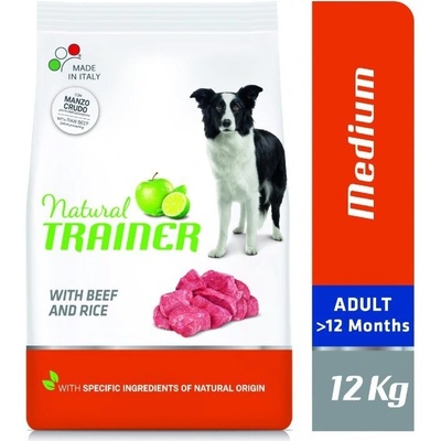 Trainer Natural Adult Medium hovädzie a ryža 2 x 12 kg