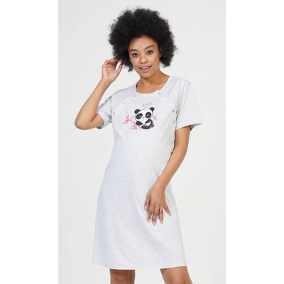 Vienetta dámska nočná košeľa materská My love Šedá svetlo