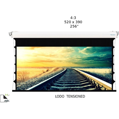 Screenline Моторизиран прожекционен екран за стена/таван Screenline LODO TENSIONED Home Vision, 520x390 (256), 4: 3, бял, стенен превключвател (SL-LT520BHV)