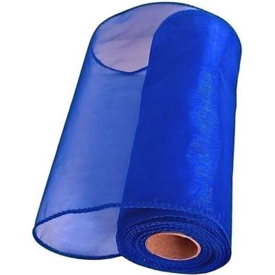 Organza obšitá š15cm/9m královská modrá