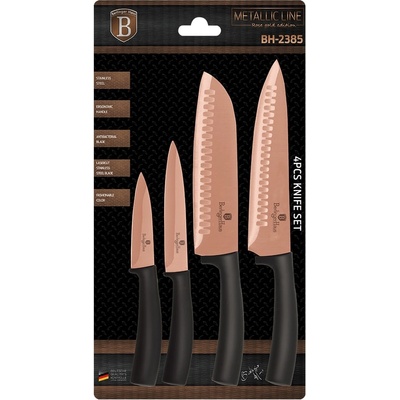 Berlingerhaus Súprava nožov s nepriľnavým povrchom Rose Gold BH 2385 4 ks