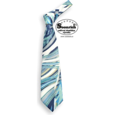 Soonrich kravata zelená vzorovaná kvz013
