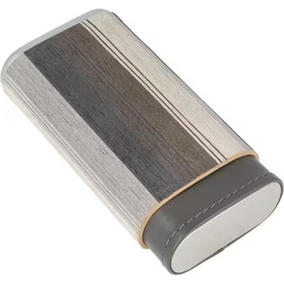 Angelo puzdro na 3 cigary Veneer Wood Leather Stripes 140 mm