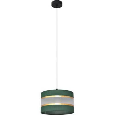 Пендел HELEN 1xE27/15W/230V Ø 25 cm зелен/златист (HE1549)