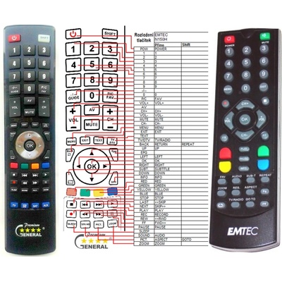 GENERAL EMTEC MOVIE CUBE N150H - съвместимо дистанционно управление на марката General (MOVIE CUBE N150H)