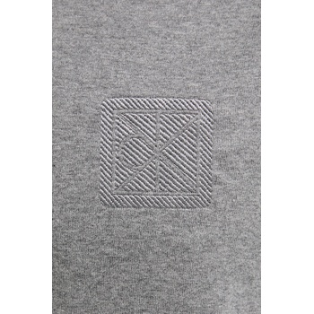 Calvin Klein Памучна тениска Calvin Klein в сиво с апликация LV04LD224G (LV04LD224G)