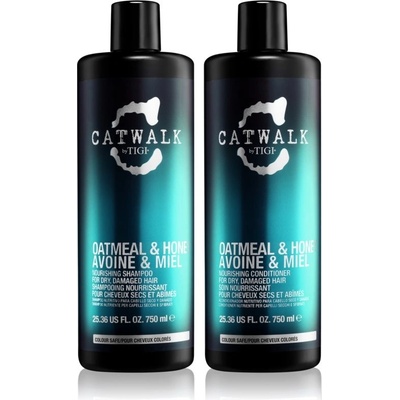 TIGI Catwalk šampon pro suché a poškozené vlasy 750 ml + vyživující kondicionér pro suché a poškozené vlasy 750 ml kosmetická sada