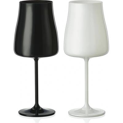 Crystalex Sklenice na víno Black White 2 x 400 ml