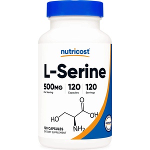 Nutricost L-Serin, 500 mg, 120 капсули, Nutricost