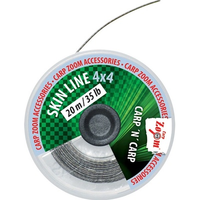 CARP ZOOM šňůra Skin Line 4x4 hnědá 20m 15lb