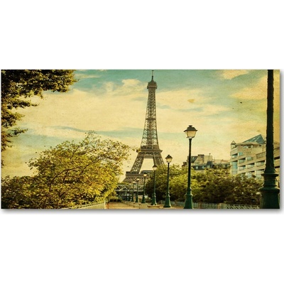 Fotoobraz na skle Eiffelova veža Paríž 100x50 cm