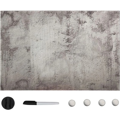 Greatstore Nástěnná magnetická tabule sklo 50 x 30 cm