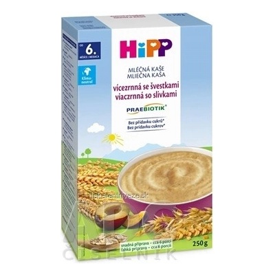 HiPP PRAEBIOTIK mliečna viaczrnná so slivkami 250 g