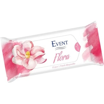 Event Влажни кърпи за ръце Event Flora - Fresh Magnolia, 15 броя (2EV04FLF0102MG015A)