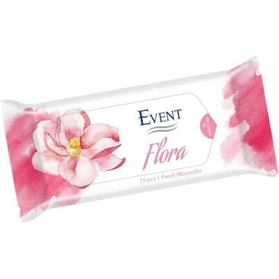 Event Влажни кърпи за ръце Event Flora - Fresh Magnolia, 15 броя (2EV04FLF0102MG015A)