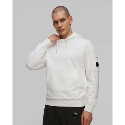 C.p. Company Cotton Diagonal Fleece Resist Dyed Hooded Lens Biela