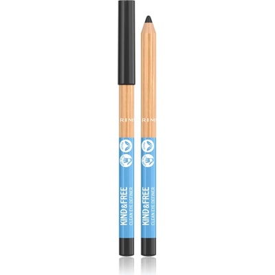 Rimmel Kind & Free молив за очи с интензивен цвят цвят 1 Pitch Black 1, 1 гр