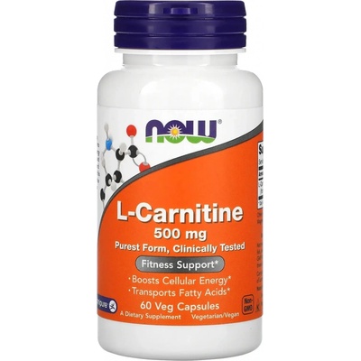 Now Foods l-carnitine 500 mg 60 vegetariánskych kapsúl