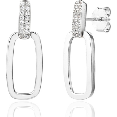 Bealio 14254 stříbrné náušnice PAPERCLIP 03-14254-4406