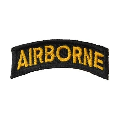 NAVYS Nášivka oblúčik AIRBORNE - ČIERNO/ŽLTÁ