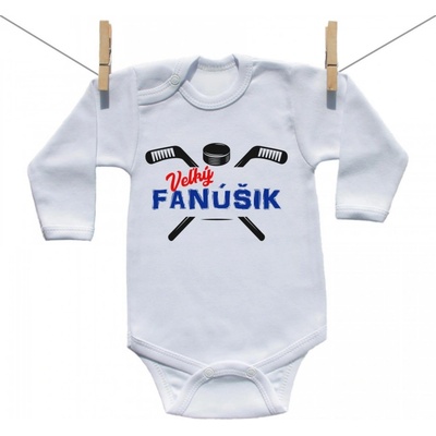 Boodyy Modré body s dlhým rukávom Veľký fanúšik