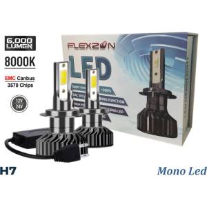  Комплект от 2бр Умалени Мини Лед Led Диодни Крушки H7 Х7 12V 50W 12000lm Mono LED +300% за Фарове Can Bus без грешки