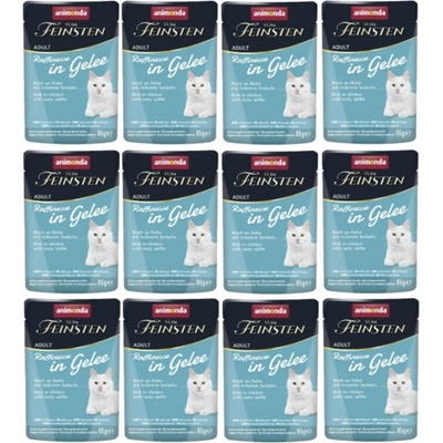 Animonda Vom Feinsten Raffinesse In Gelee kura & treska v želé 12 x 85 g
