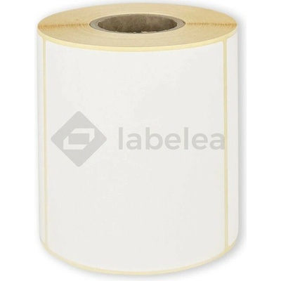 Labelea Samolepiace TERMO etikety 100x100 mm biele papierové, 500 etikiet na rolke, Farba etikiet Biela, Vnútorný priemer dutinky 40 mm ETM100100W