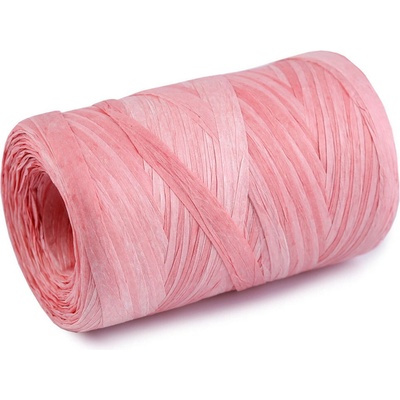 Lýko rafie přírodní multicolor, k pletení tašek, šíře 5-8 mm růžová sv. 1 ks
