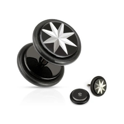 Falošný plug čierny s hviezdou PSFX-59