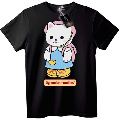 NOONEBRAND Sylvanian Families Котка Тениска - S, Black