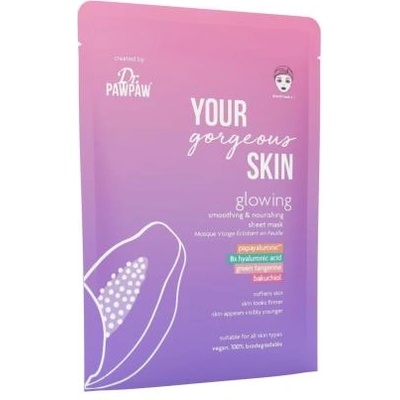 Dr. PAWPAW Your Gorgeous Skin Glowing Sheet Mask озаряваща маска за лице 25 ml за жени