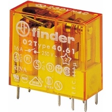 FINDER Relé 40.61.8.230.0000, 1P/16A, 230V AC 40618230