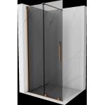 Mexen Velar плъзгаща се душ кабина Walk-in 80 x 200 см, графит 8 мм, розово злато - 871-080-000-43-60 (871-080-000-43-60)