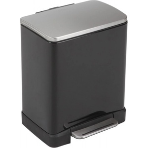 EKO-Europe EKO Кош за отпадъци с педал E-CUBE - 20 литра - черен (EKO 926820 - Black) - kafetomi