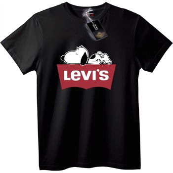 NOONEBRAND Snoopy x Levi's Черна Тениска - 2XL, White