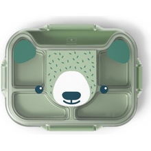 Monbento Wonder dětský svačinový box 0,95 l green bear