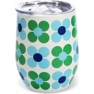 Rex London Cestovný hrnček 350 ml Blue and green Daisy