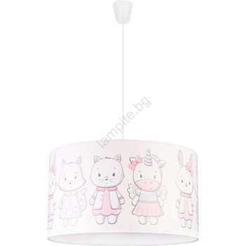 Duolla - Детски пендел PRINT M 1xE27/40W/230V Ø 35 см животинки (DU80993)