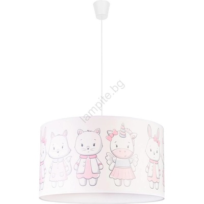 Duolla - Детски пендел PRINT M 1xE27/40W/230V Ø 35 см животинки (DU80993)