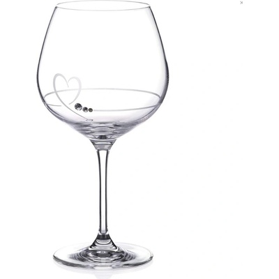 Diamante sklenice na Gin Petit Heart se Swarovski krystaly 610 ml