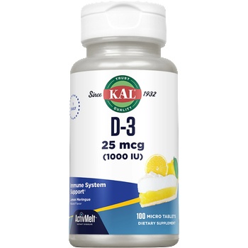 KAL Витамин D3 1000 IU '' ActivMelt - 100 таблетки за смучене